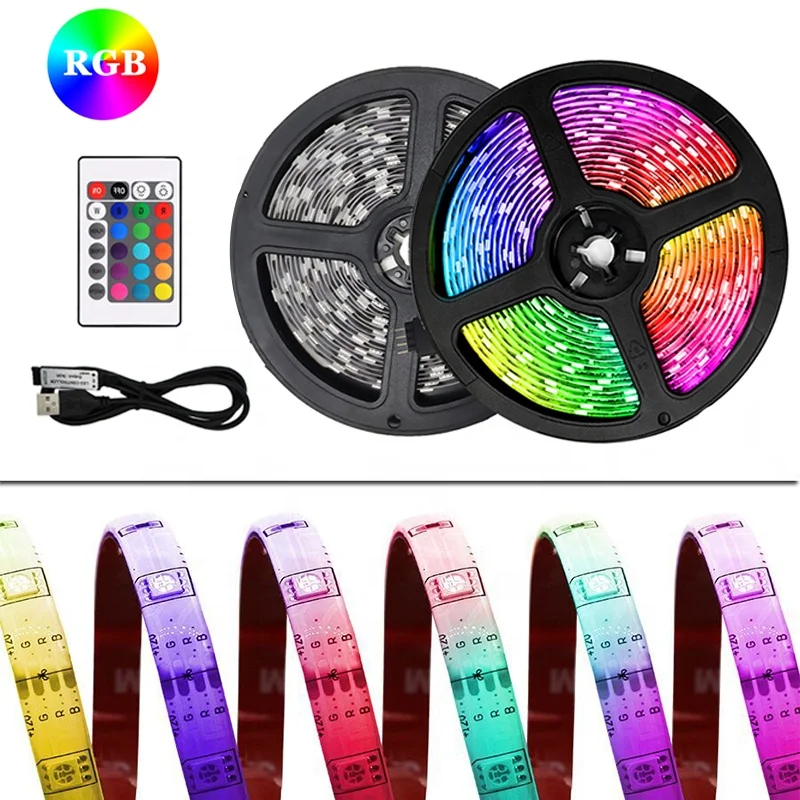 Hot Sale Neon 5m Dream Color Waterproof Rgb Led Tv Backlight Strip Light Kit With Remote Control Smd 5050 Smart Led Strip Light