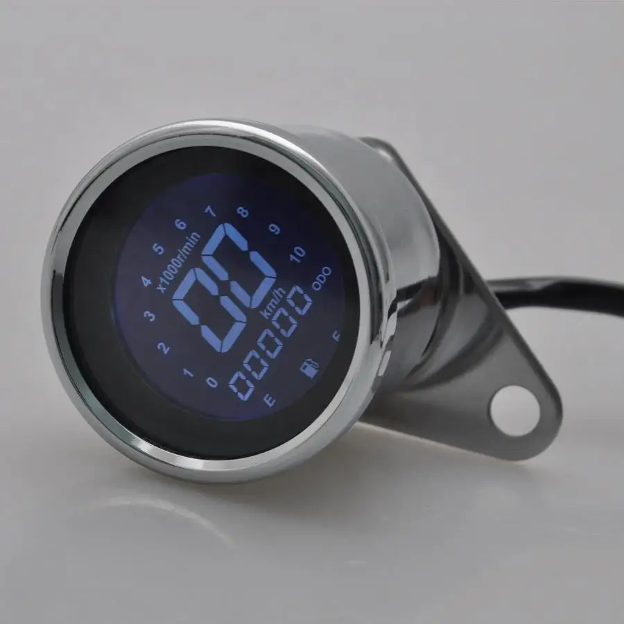 Motorcycle LED LCD Digital Tachometer Speedometer Odometer Gauge Bike Cafe Racer Factory Direct Sales