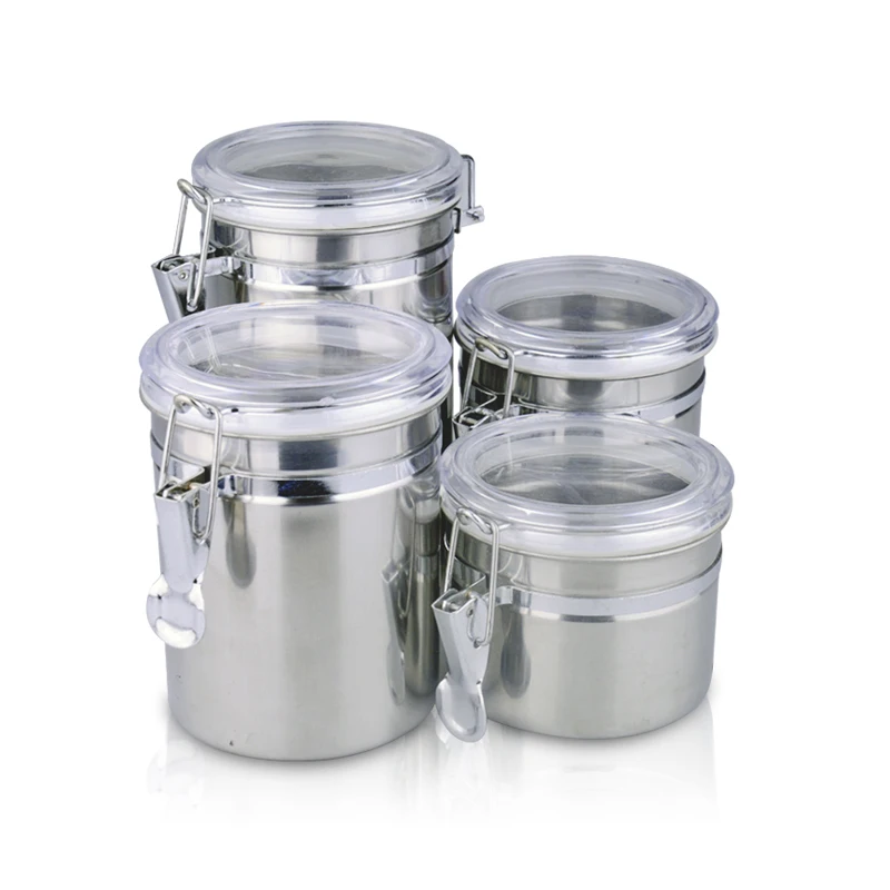 Multiuse Hermetic Seal Bail Leakproof Spice Bottles Canister Stainless ...