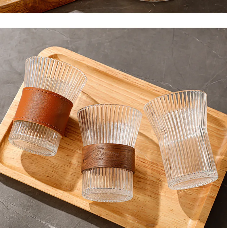product modern high borosilicate glass insulated coffee cup transparent vertical bar milk cup for parties-17