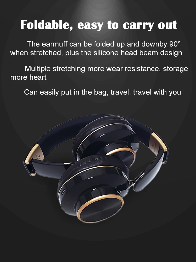 T11 wireless headset FM music sports card cross-border amazon hot style folding A variety of color wireless