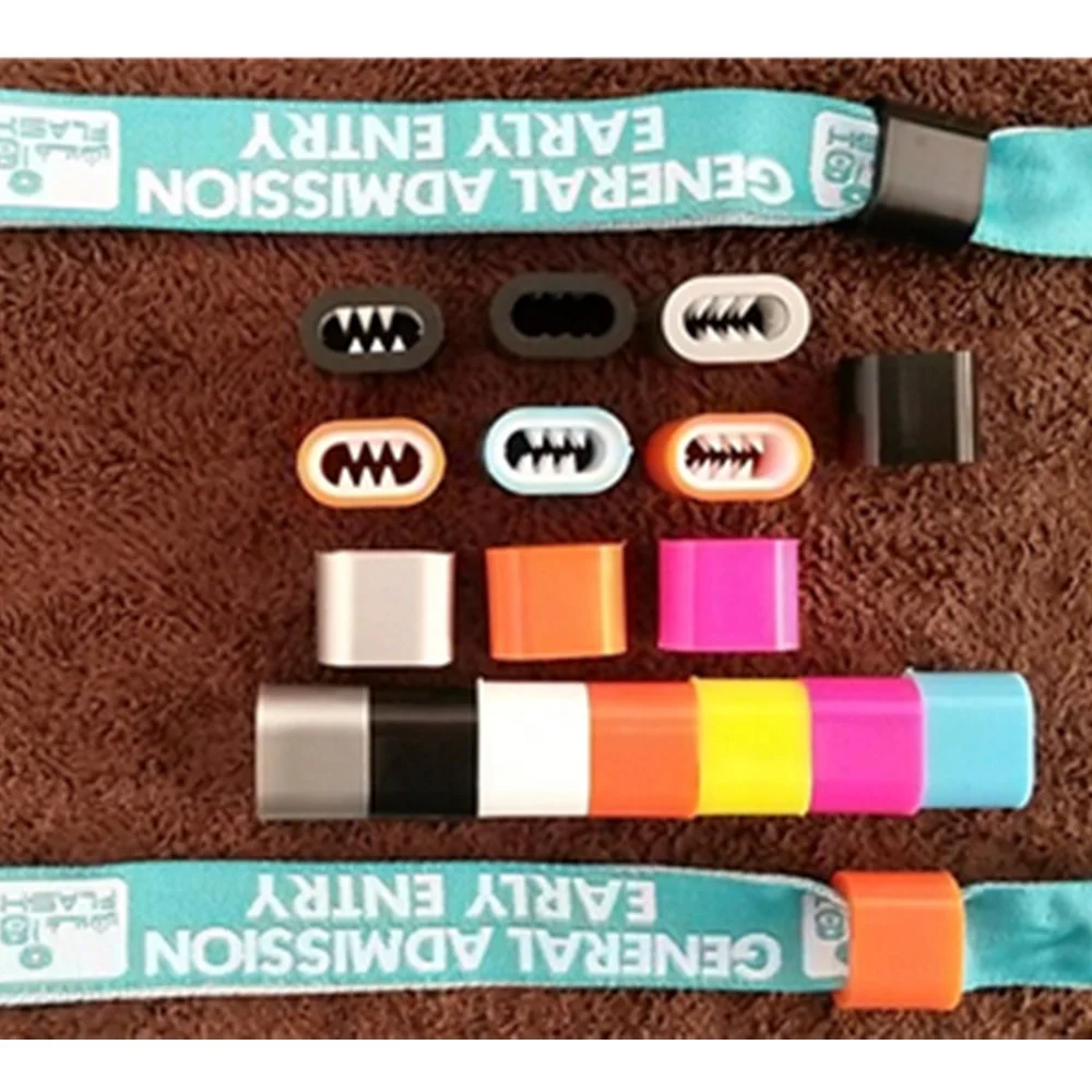 Custom Colorful Plastic Sliding Lock Clasp for Wristbands