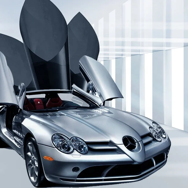 מתכתי, כסף ציפוי סרט 4.5mil חום/UV דחיית סרט רכב רכב גוון