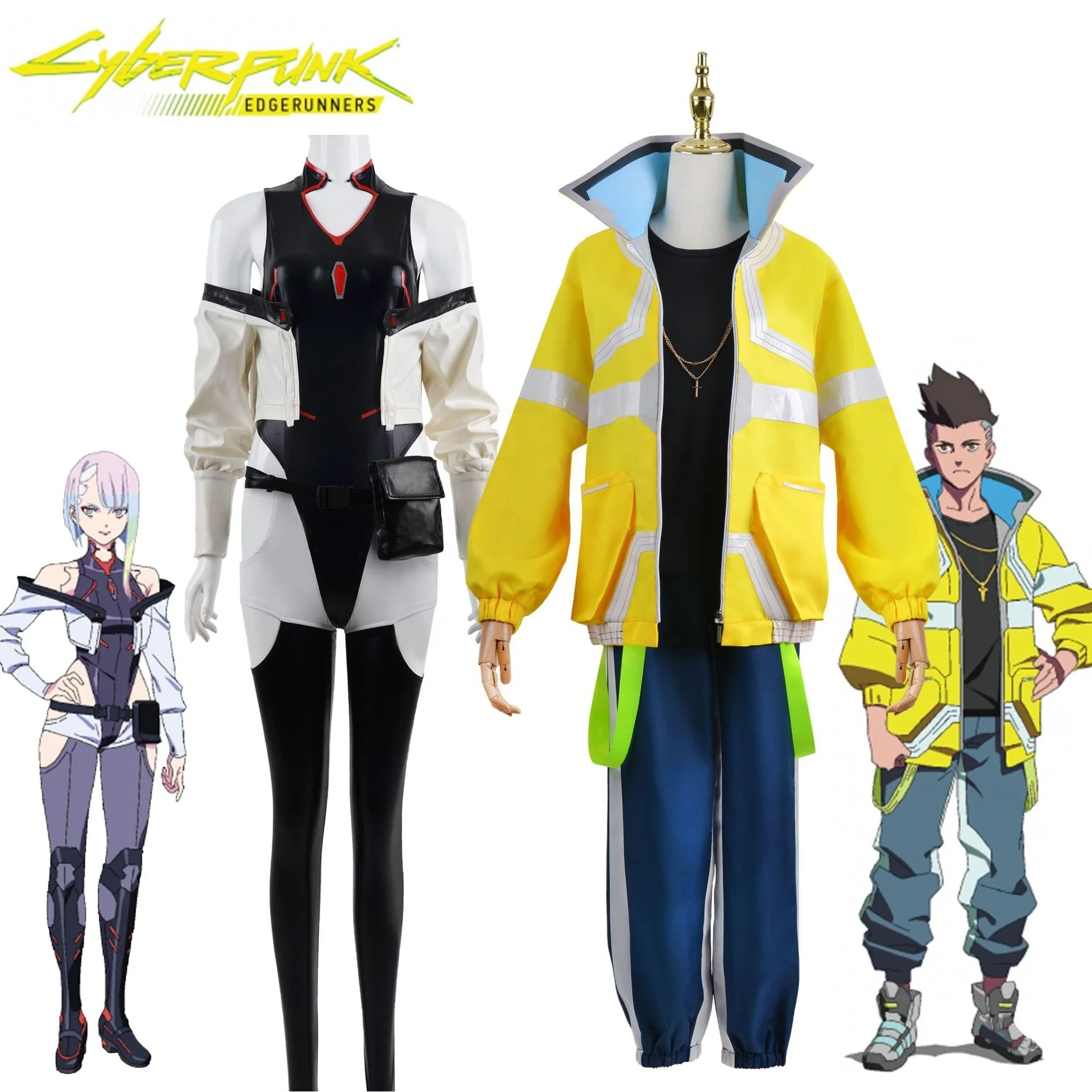 2024 Anime CYBERPUNK EDGERUNNERS Cosplay Costume David Martinez Cosplay Suit Jacket Coat Shirt Pants Halloween Party Uniforms Custom Made