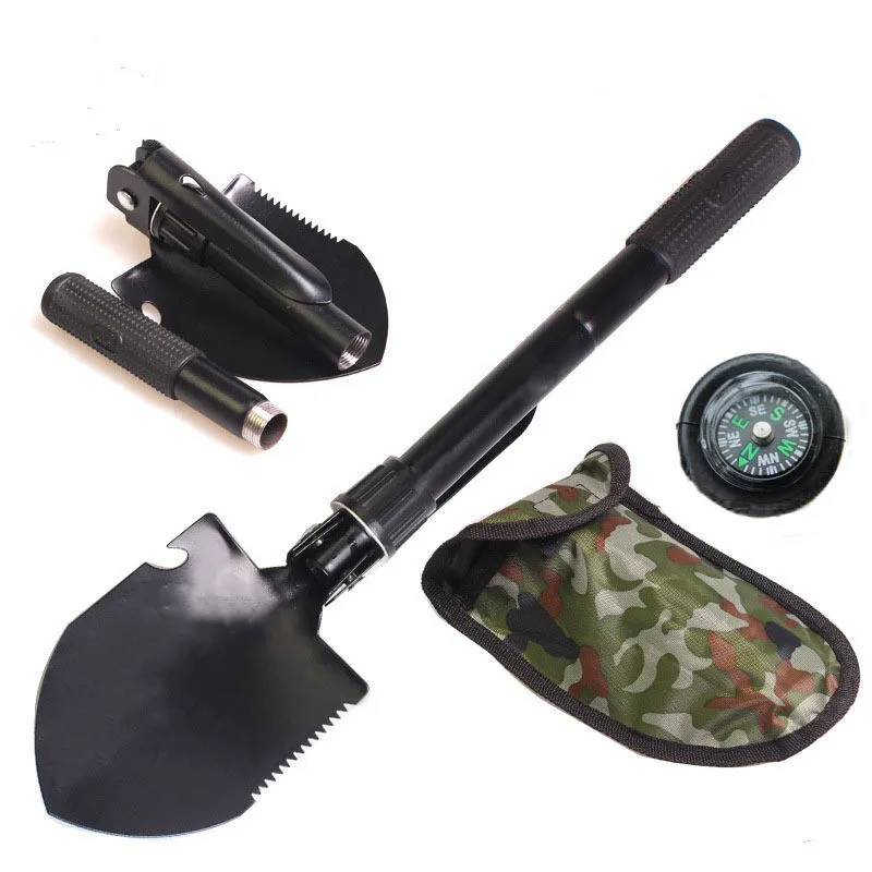 Stainless Steel 1Pcs Portable Mini Folding Shovel For Camping Outdoors EL 