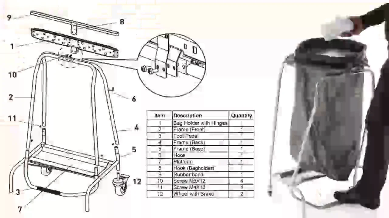 Folding Trash Bag Stand Metal Garbage Bag Holder Buy Garbage Bag