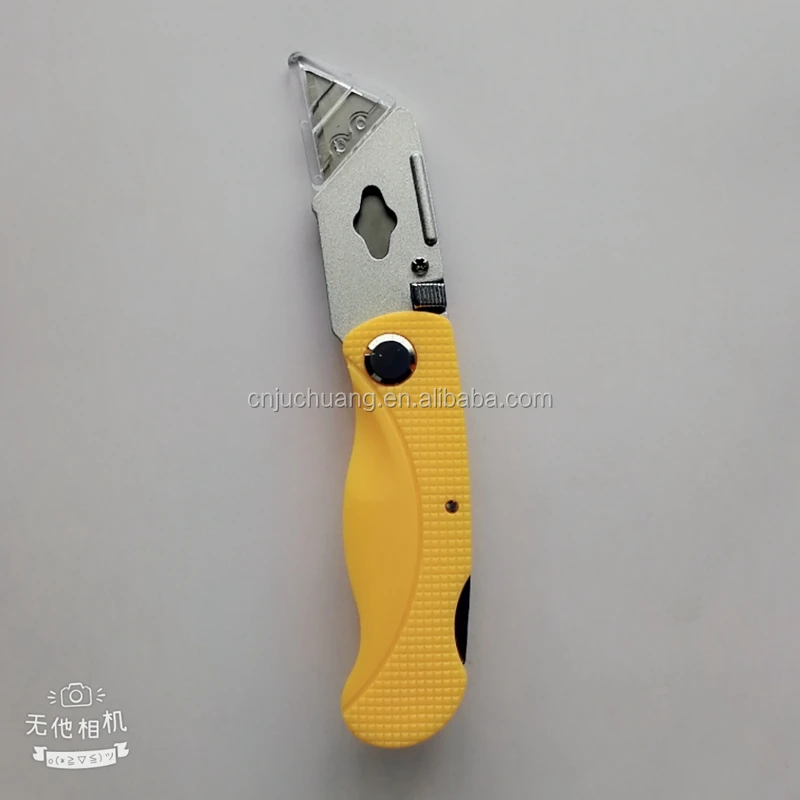 Lock Back Plastic Handle Folding Utility Knife With Belt Clip Buy