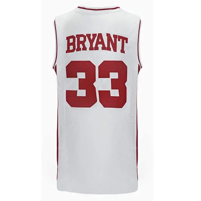 S-XXL Mens Kobe Jersey 33 Legend Jerseys Retro Basketball Bryant Jersey Red