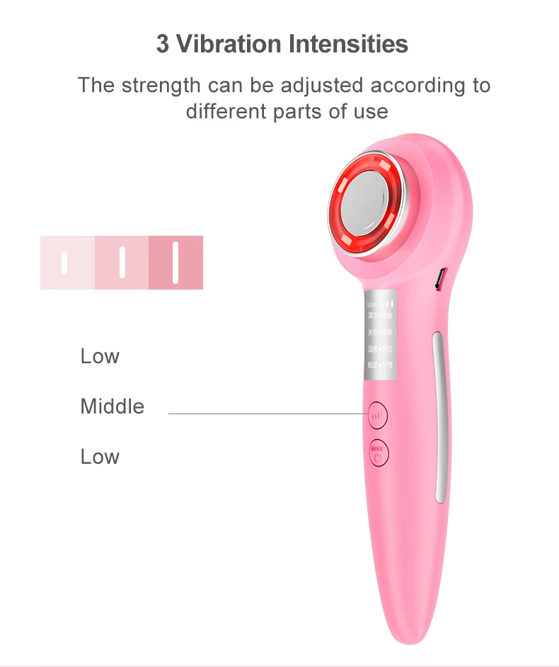 Home Care Skin Hot And Cold Massage Machine Facial Vibrating Face