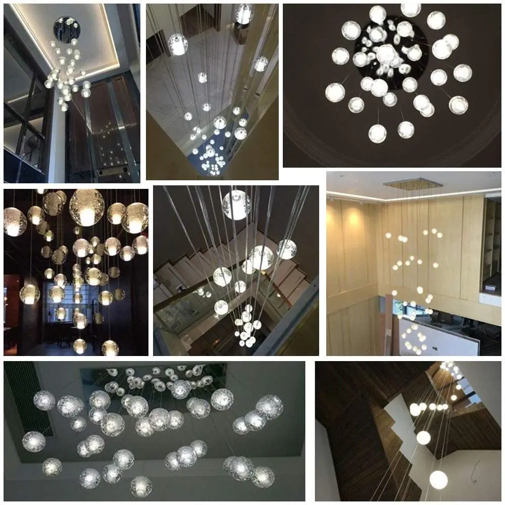 Crystal Chandelier Modern Pendant Light LED Raindrop Ceiling Lamp