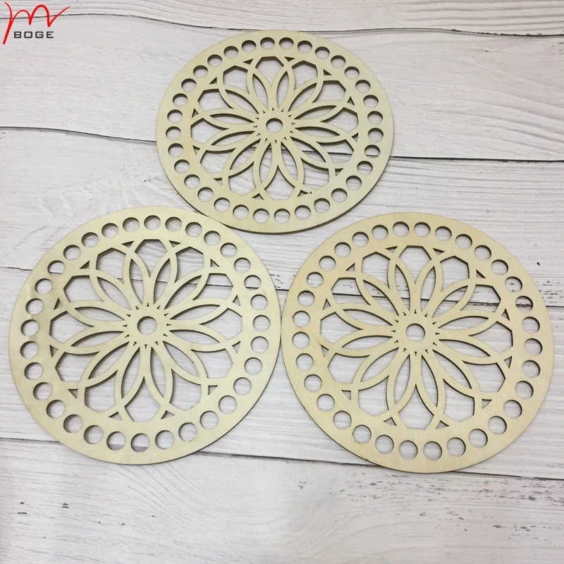 Crochet basket base knit top and bottom knitting accessories wood wooden decorative items suppliers