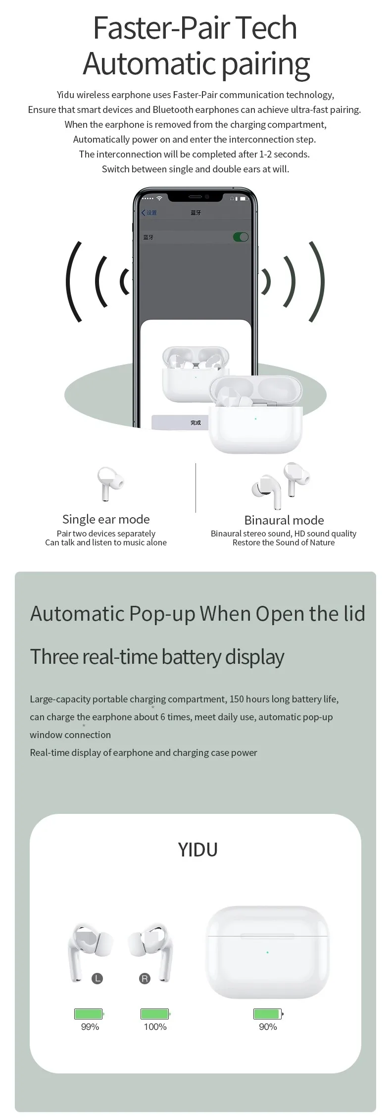 New Product In China Wireless Earphone i9000 Rename/Positioning Wireless Earbuds Air Pro Tws i9000 Pro - ANKUX.COM