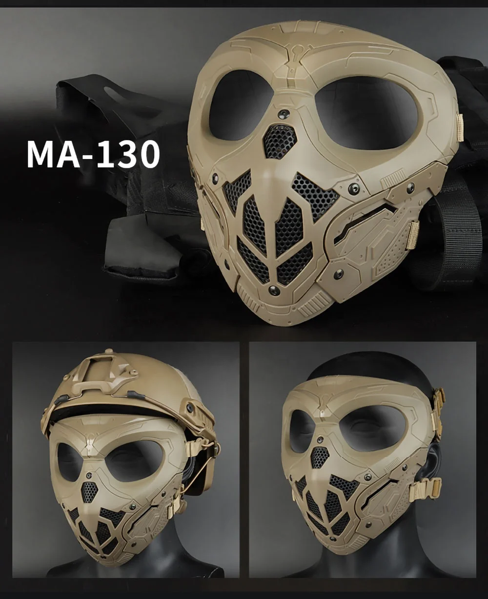 Tactical Lurker Masks Shooting Hunting Paintball Masks Men Full Face