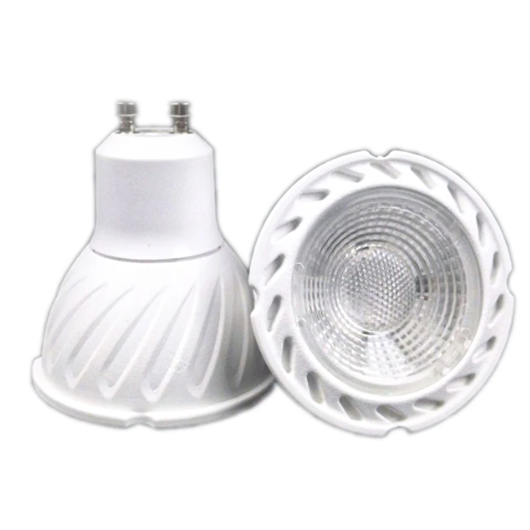 CE Rohs 120 degree 3w/5w/6w/7w COB and SMD LED GU10 Spotlight Bulb in China
