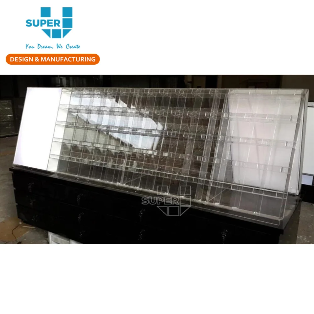 Customized Clear Bin Acrylic Display Candy Box Case For Guangzhou