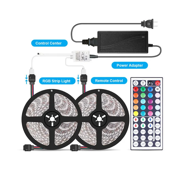 Zhongshan 20M 15M 10M Light Sets IP65 Waterproof Optional LED Strip SMD 5050 300LEDs 600LEDs RGB flashing Strip Light