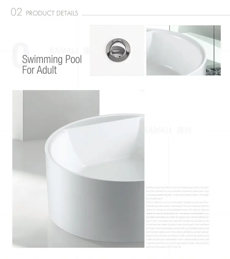 Kamali SP3888 cupc freestanding bathroom bowl shaped ceramic 54 inch bathtub sale japan free hot baignoire spa bath tub