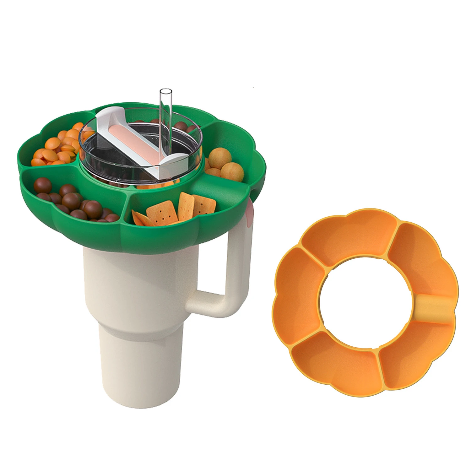 Wholesale Silicone Snack Bowl For Stanley Cup 40oz 30oz Reusable Snack ...