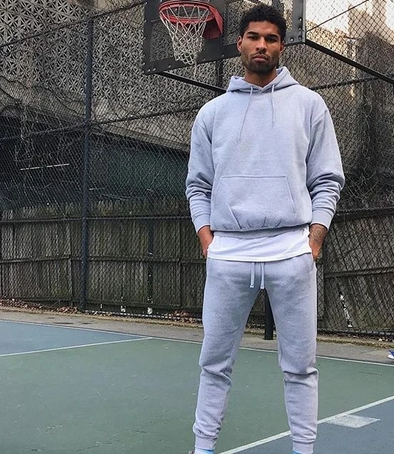 mens grey jogger set