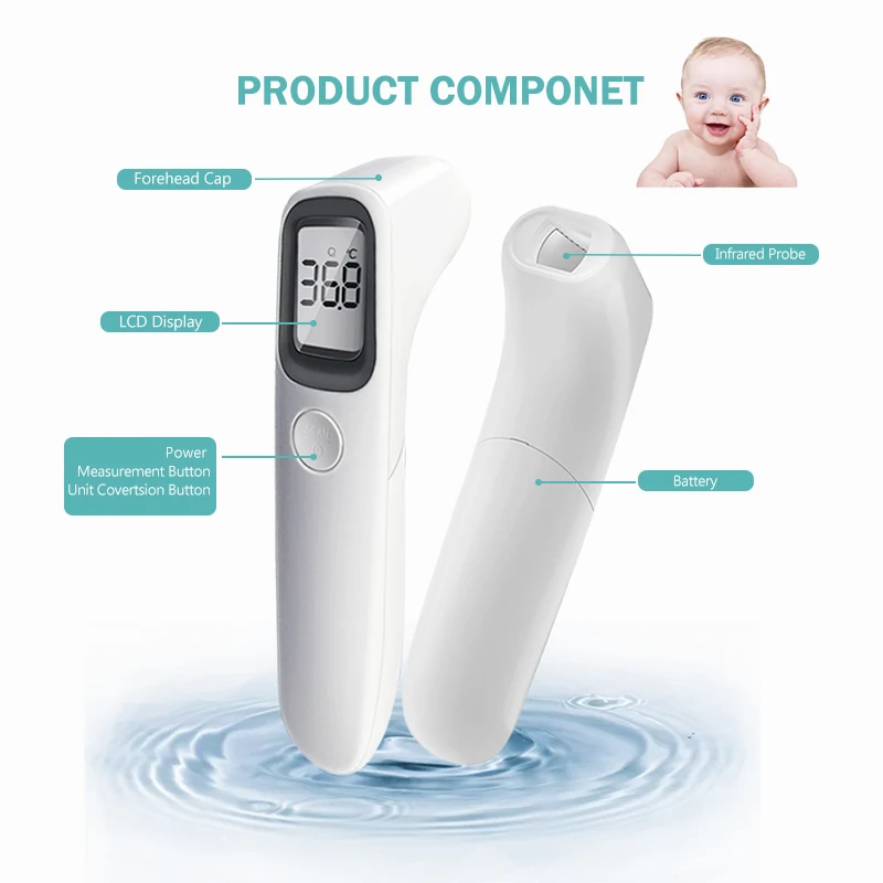 LCD Digital Non-contact IR Infrared Thermometer Forehead Body Temperature Meter for Baby Kid and Adult - KingCare | KingCare.net