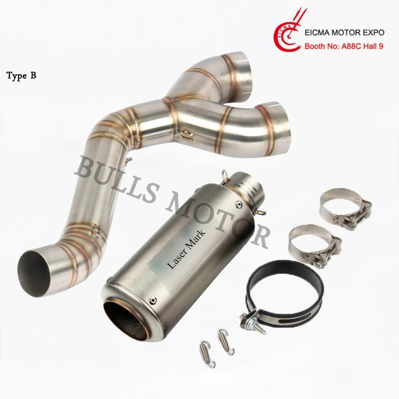 Slip on Motorcycle Exhaust System Mid Link Connect Pipe for BMW S1000RR S1000R
