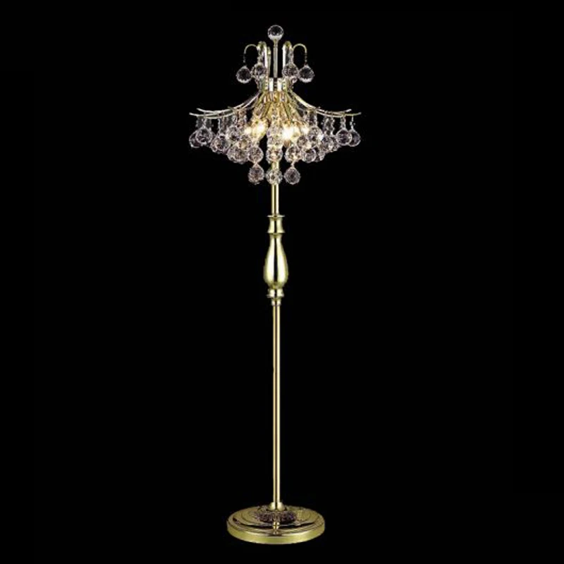 Modern luxury long standing lamps crystal floor standing lamp