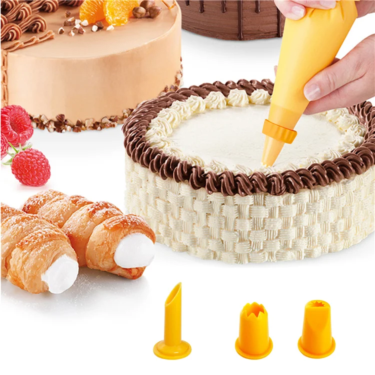 Cake Decoration Items Kit Plastic Piping Nozzles Adapter Pastry Bags