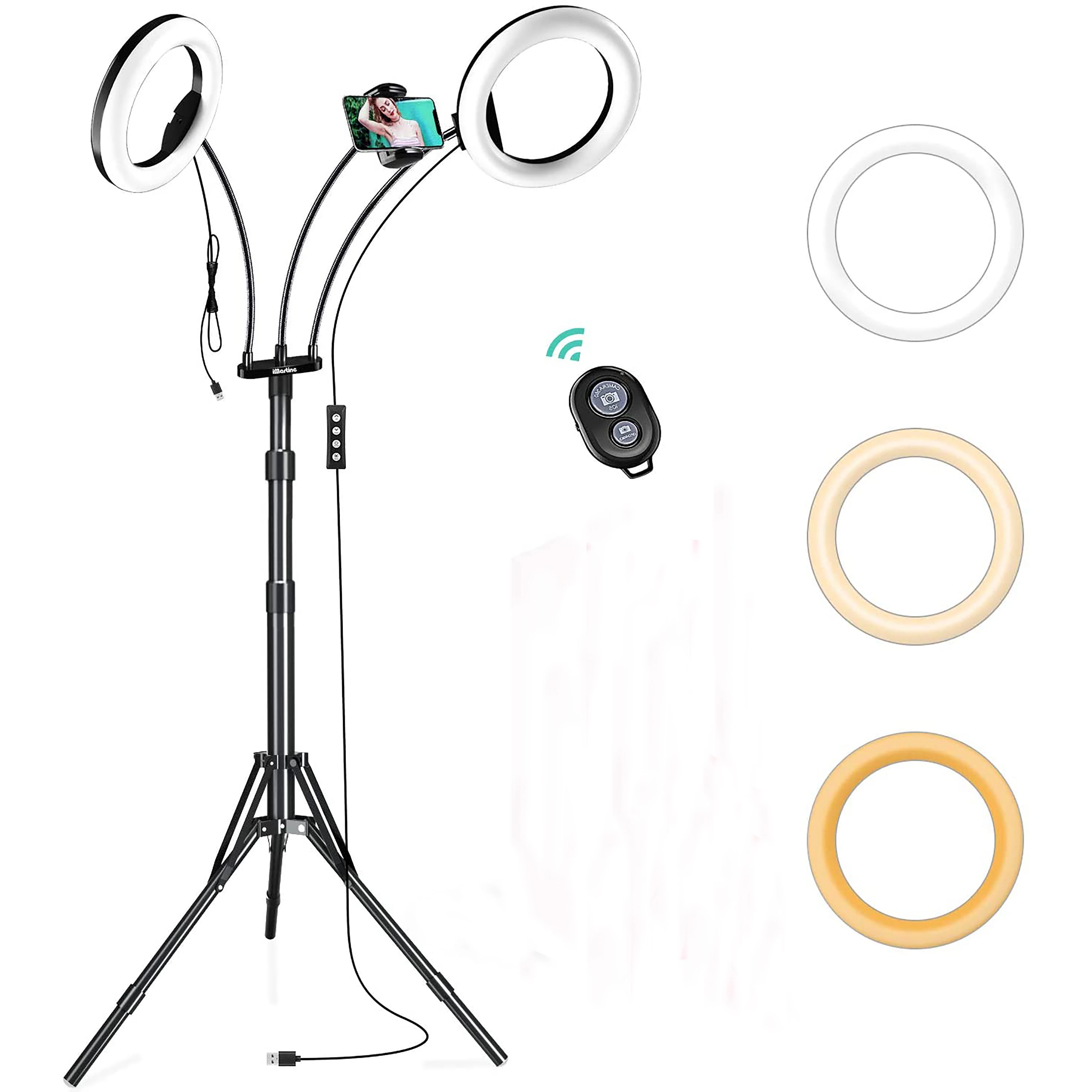 Lykan high quality desktop 10 inch beauty makeup cell phone ring light with tripod stand fill selfie led ring light