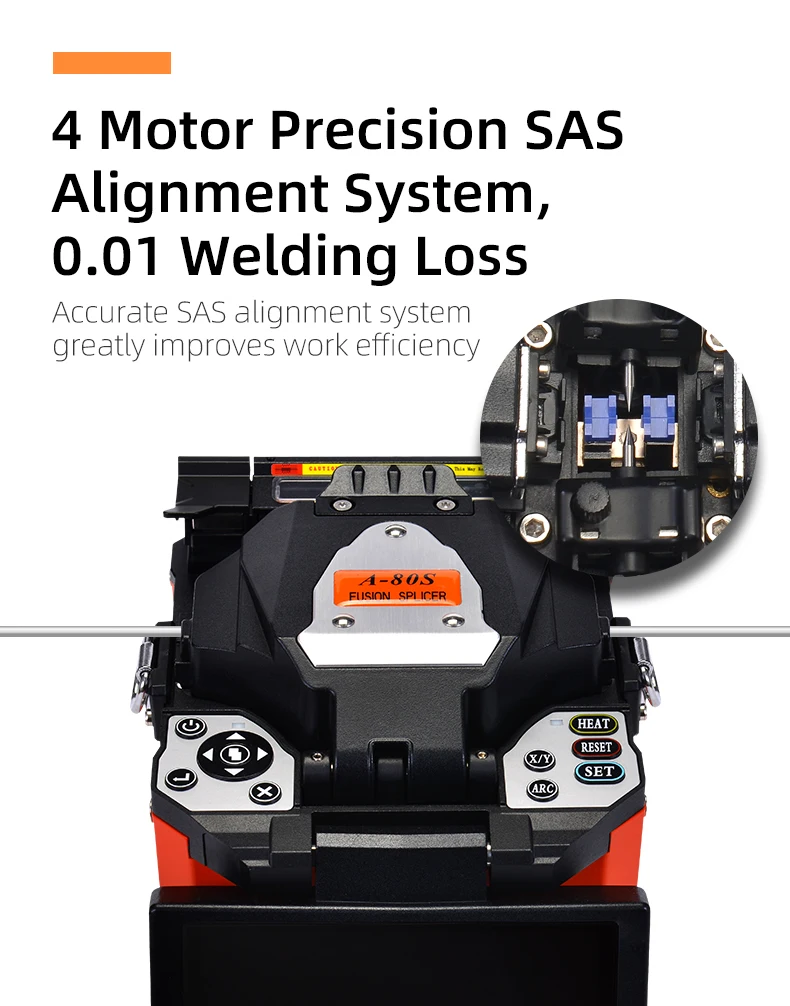 Scodeno Shockproof Drop Resistance Optical Fiber Splicer Fusion Fiber Optic cable Fusion Splicing Machine