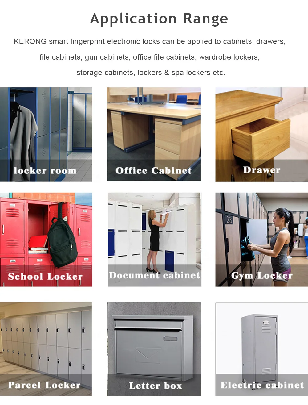 fingerprint biometric cabinet lock