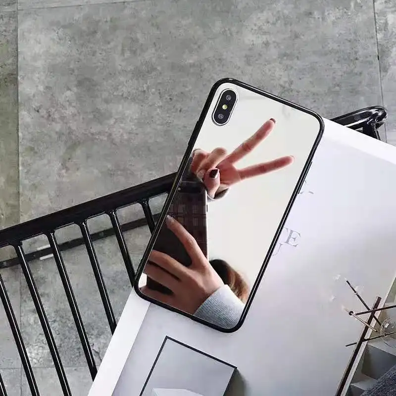 Wholesale Luxury Mirror Phone Case For iPhone 11 Lady Makeup Mobile Case