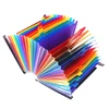 2019 Wholesale hot pressing forming document organizer colorful a4 24 pockets PP plastic office file folder