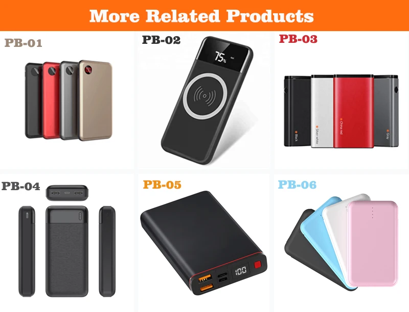 New Compact Portable Charger Smallest 20000mah Power Bank Black Mini