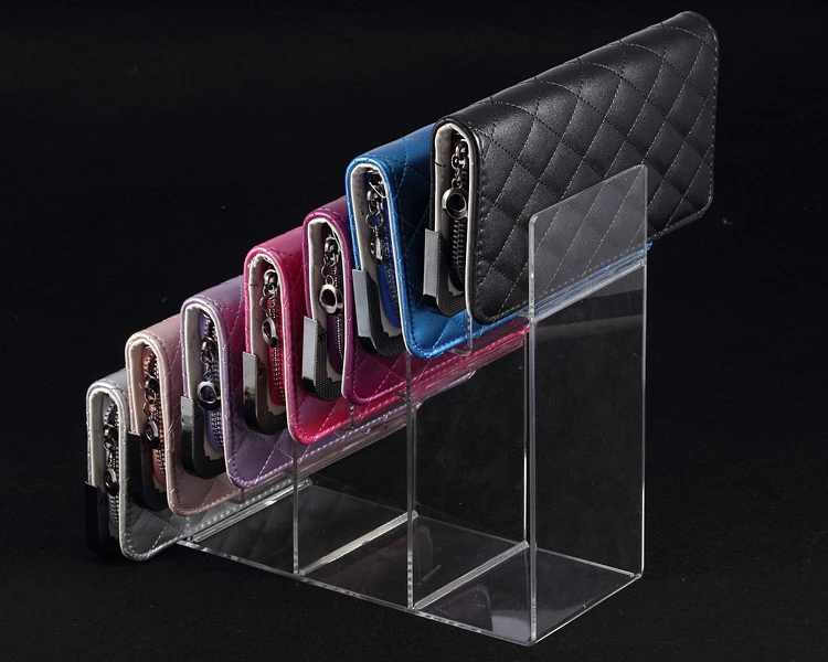Tabletop Counter Best Selling Clear View Acrylic 7layer Wallet Purse