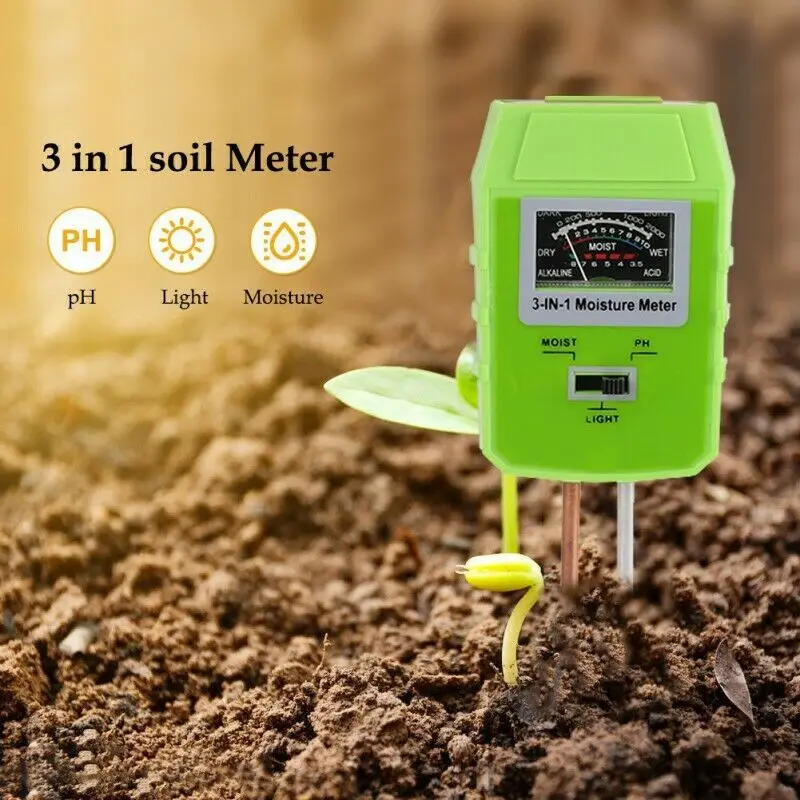 Newest 3 In 1 Soil Ph Meters Moisture Tester For Testing Soil Ph Meters