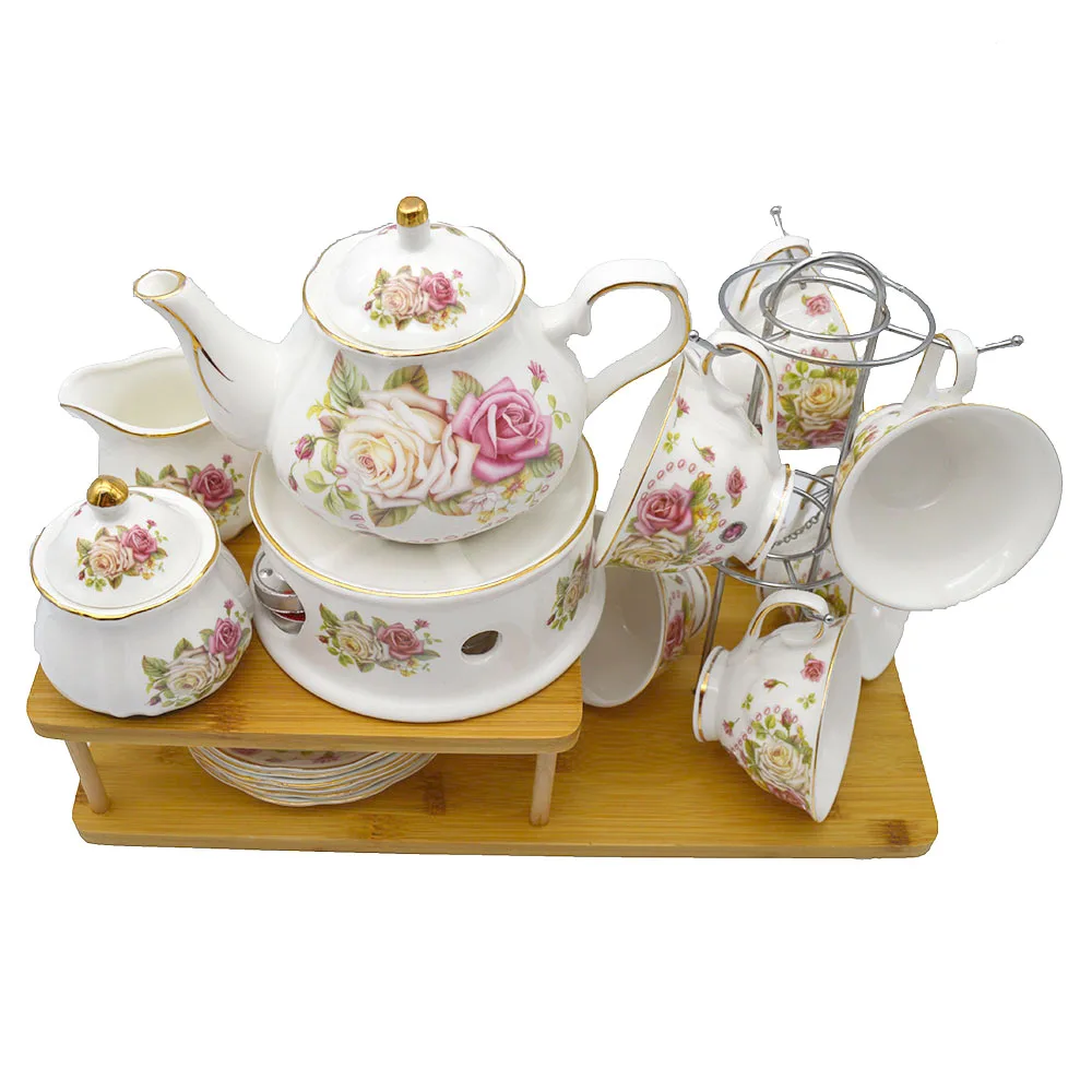 Beautiful Kitchen High Quality Tea Set 10pcs Ceramic Tea Sets Cup For