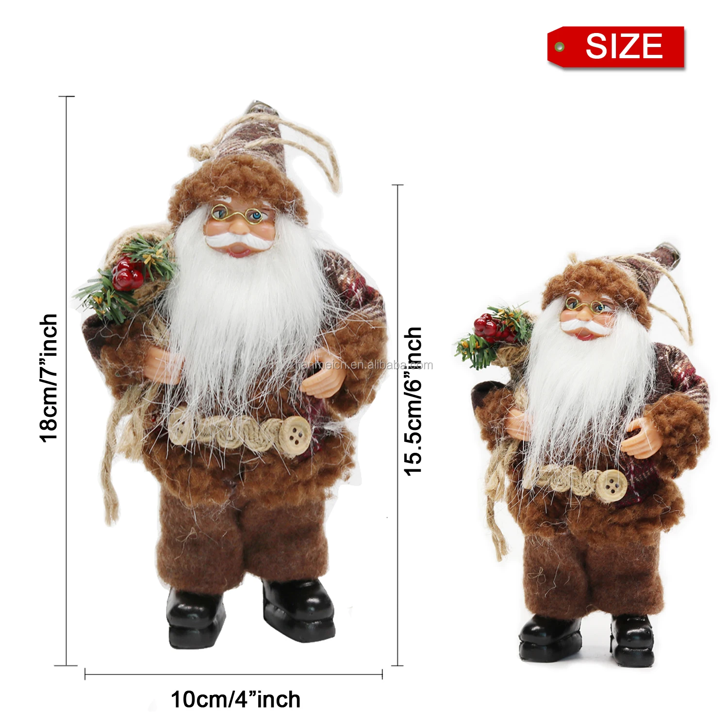 8"inch Christmas Santa Claus Ornaments Decorations Tree Hanging ...