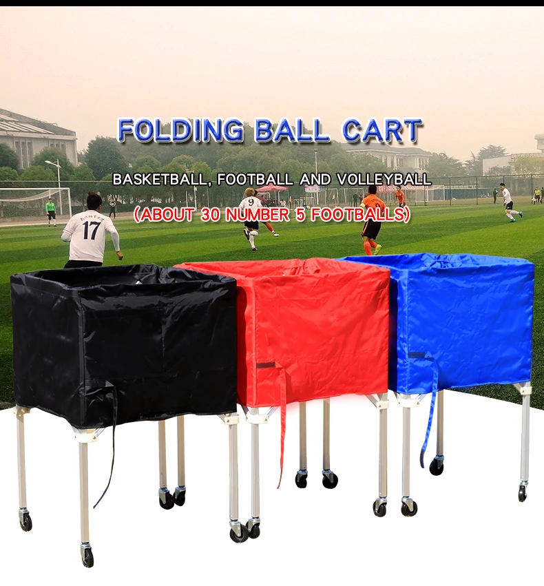 wholesale high quality Portable tennis ball cart folding soccer basketball volleyball cart