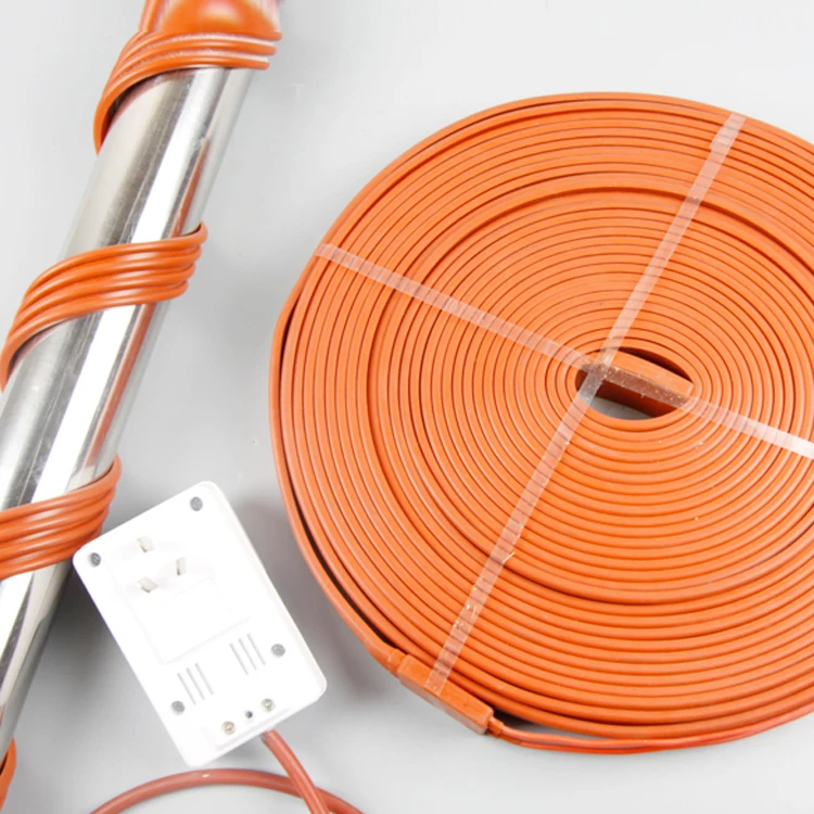 220v Temperature Controlled Pipe Heater Electric Flexible Silicone