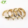 Decorative plating shower curtain rings for window