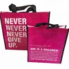 cheap and high quality reusable shopping bag trade show non woven bag customized on your logo tote bag