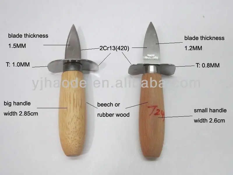Easy Use Wooden Oyster Knife Set Buy Oyster Knife Set,Oyster Knife
