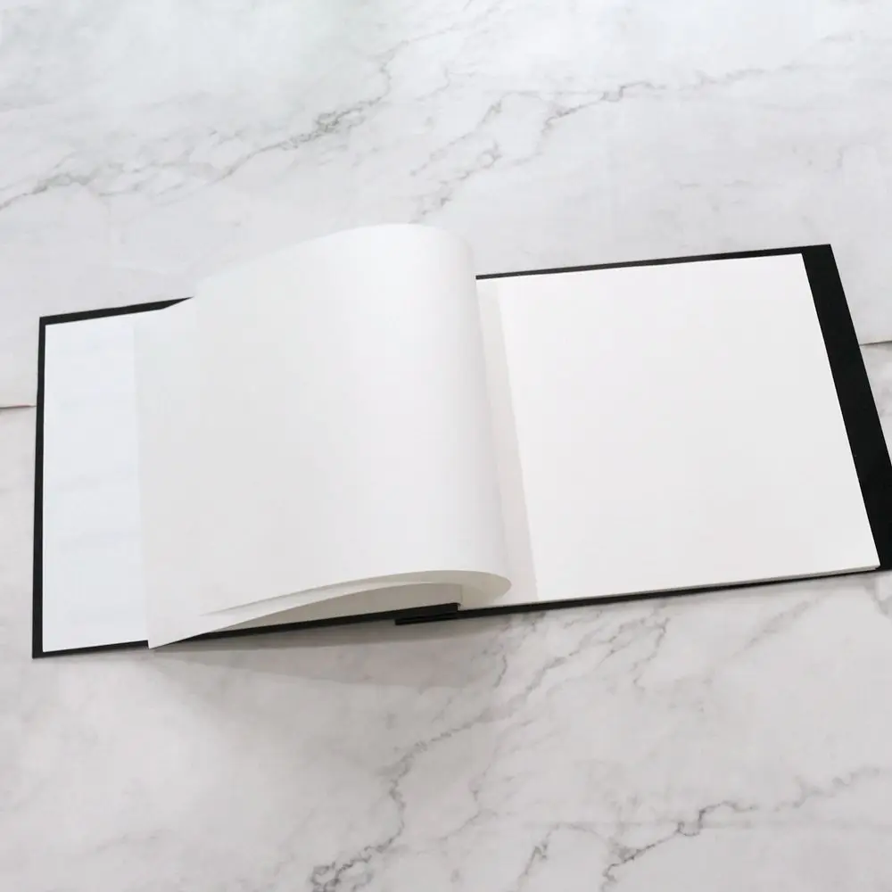 Customized White Acrylic Wedding Guest Book Modern Wedding Reception