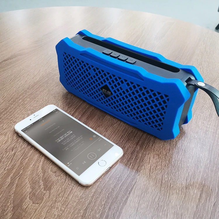 5W Waterproof HY-59 Bluetooth Speaker Audio Speaker Audio Bass Subwoofer Outdoor Portable Wireless Speaker + Mobile Power - ANKUX.COM