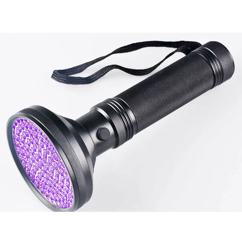 AA Battery 38W 395 UV Blacklight LED Pet Urine Detector Ultraviolet 128 LEDs High Quality UV Torch Flashlight Detector
