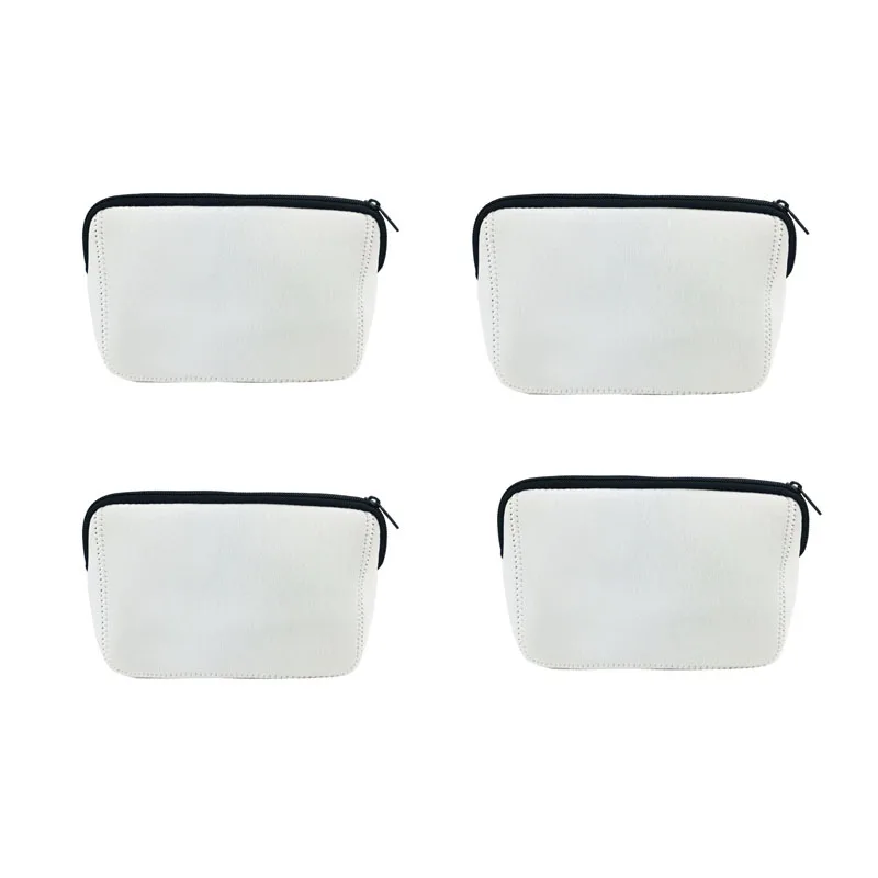 Blank White Diy Sublimation Printing Cosmetic Bag Makeup Zipper Bag