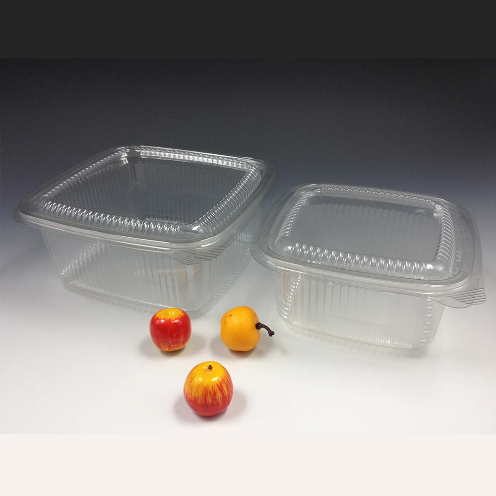 Clear Transparent Food Grade Pet Disposable Fruit Box Plastic Salad Container With Lid Buy
