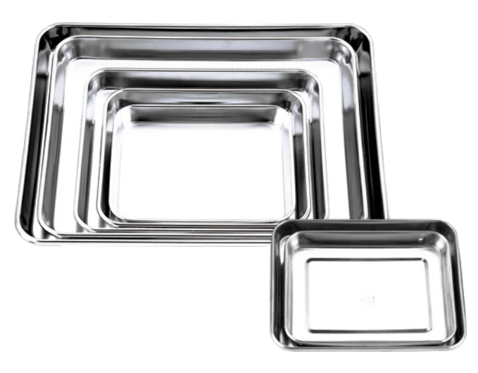 product hospital stainless steel anti iodine square trays multi sizes treatment tray surgical dental instrument-95