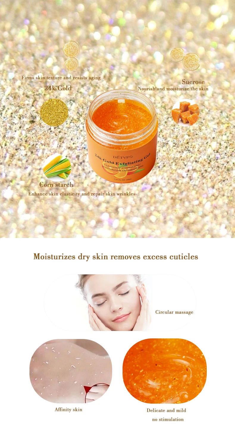 Korea Scrub Exfoliating Deep Peeling Facial Exfoliator 24k Gold