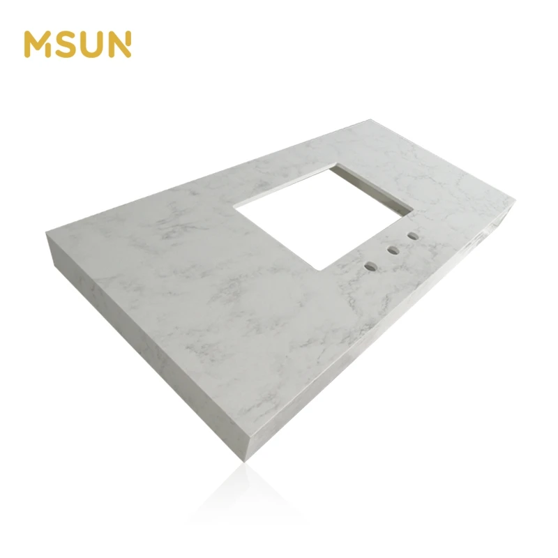 Msun White Resin Stone Marble Kitchen Countertop Kitchen Island Tops